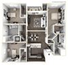 Three Bedroom Two Bath Floorplan